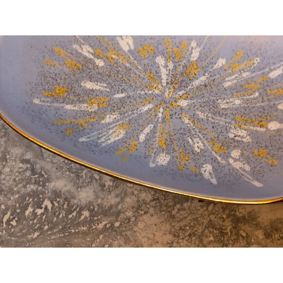 West Germany Mid-Century Modern Atomic Ceramic Platter - Picture 8 of 11